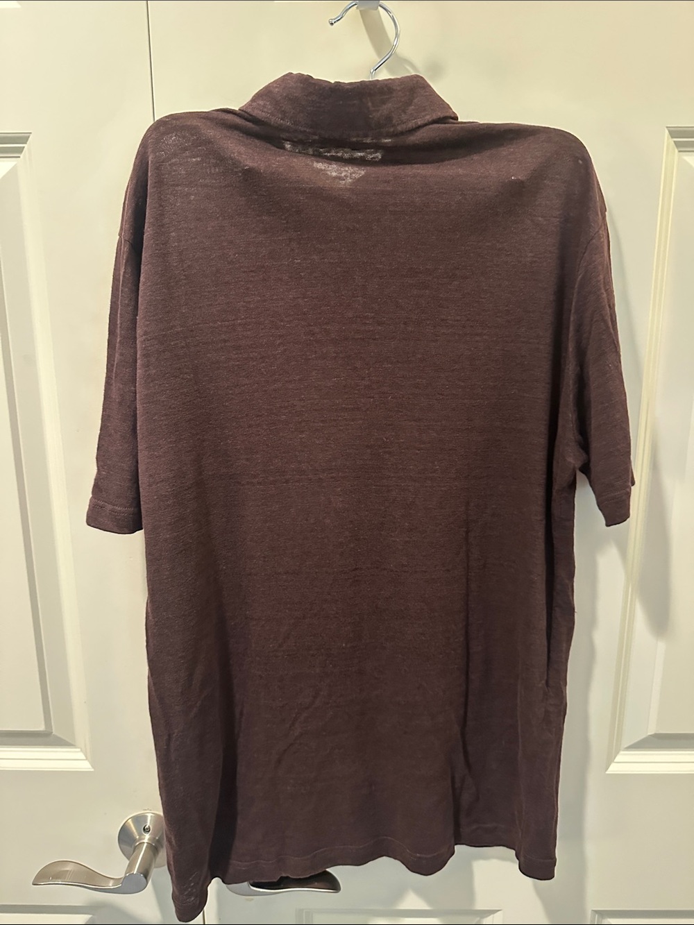 Loro Piana Men's Polo in Deep Burgundy - Picture 10 of 13